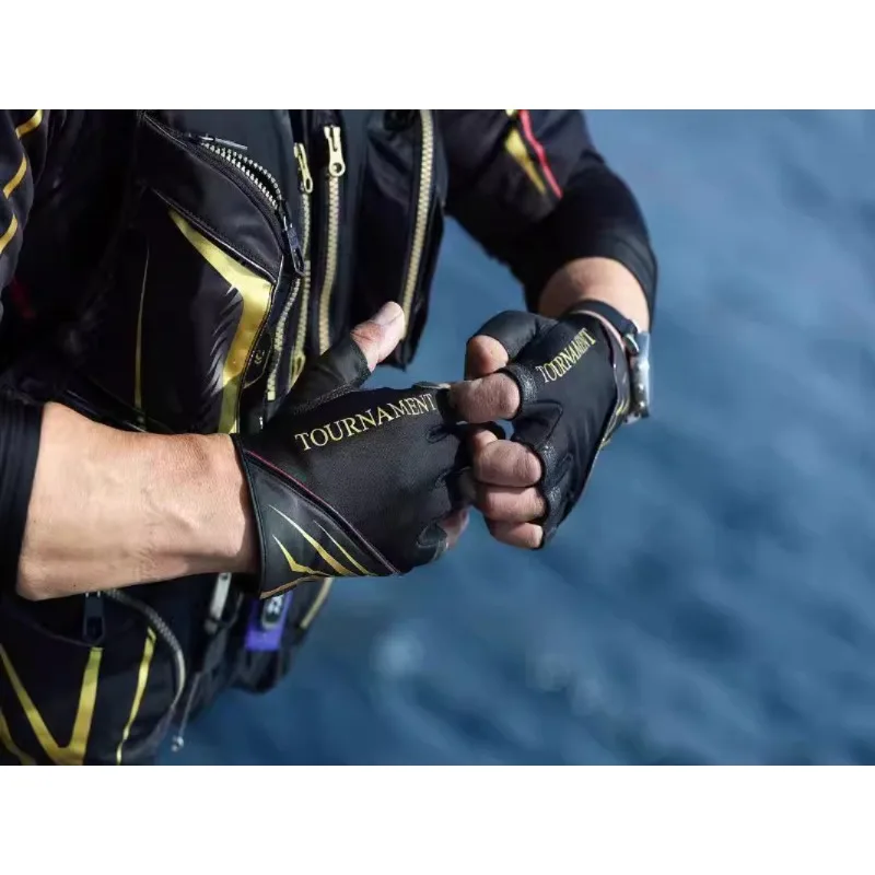 2025 Japan DW New Rock Fishing Gloves Men Women Three-finger Cut Full Finger Cut Superfiber Waterproof Gloves Scratch-proof - view 4