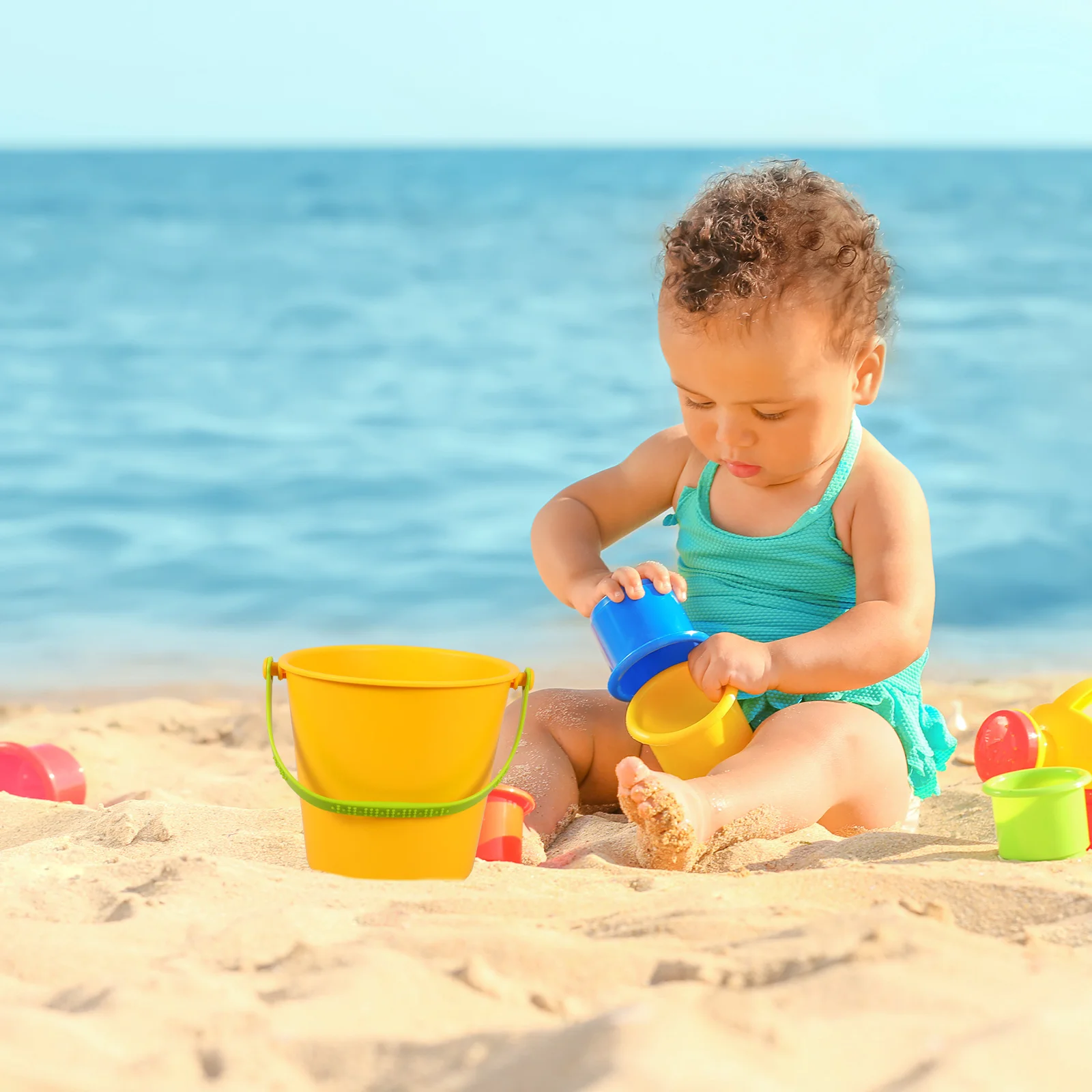 2-częściowy zestaw do zabawy w piasek dla dzieci Wiadra do zabawy Wiadra do zabawy na świeżym powietrzu Wiadra do kopania śniegu Plastikowe przenośne plażowe