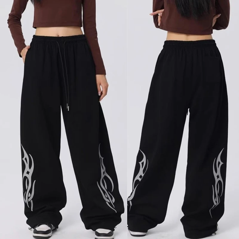 Wide Pants Joggers Printed Popular Harajuku Fashion Gym Woman Clothes Rock Women's Cargo Pants Street Style Slacks Hip Hop Y2k