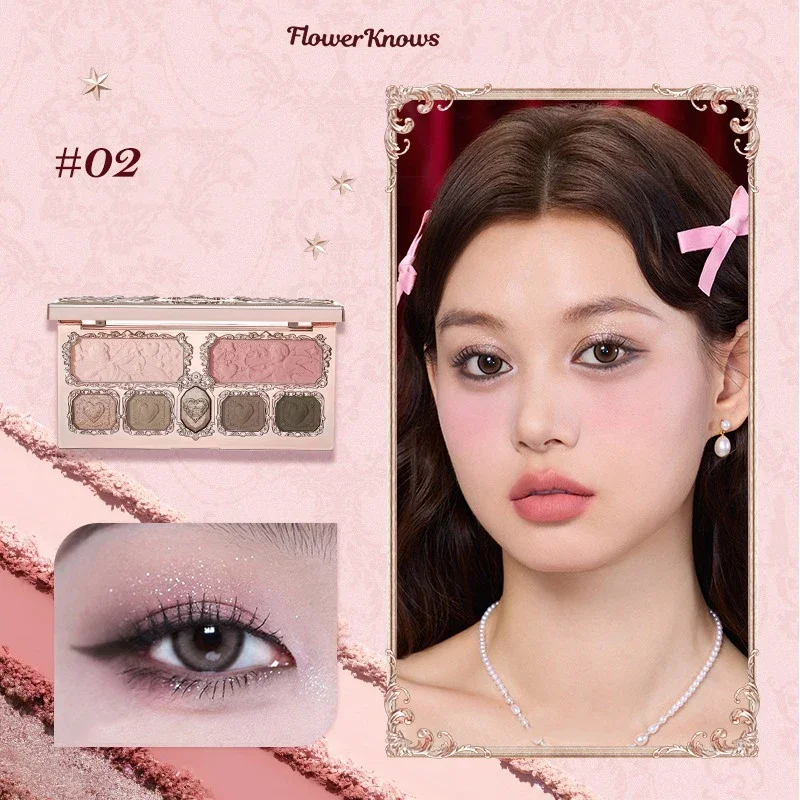 Flowerkaren fraise Cupidon Collection Palette de teint du visage Blush fard à paupières surligneur fleur savoir visage bronzant Palette