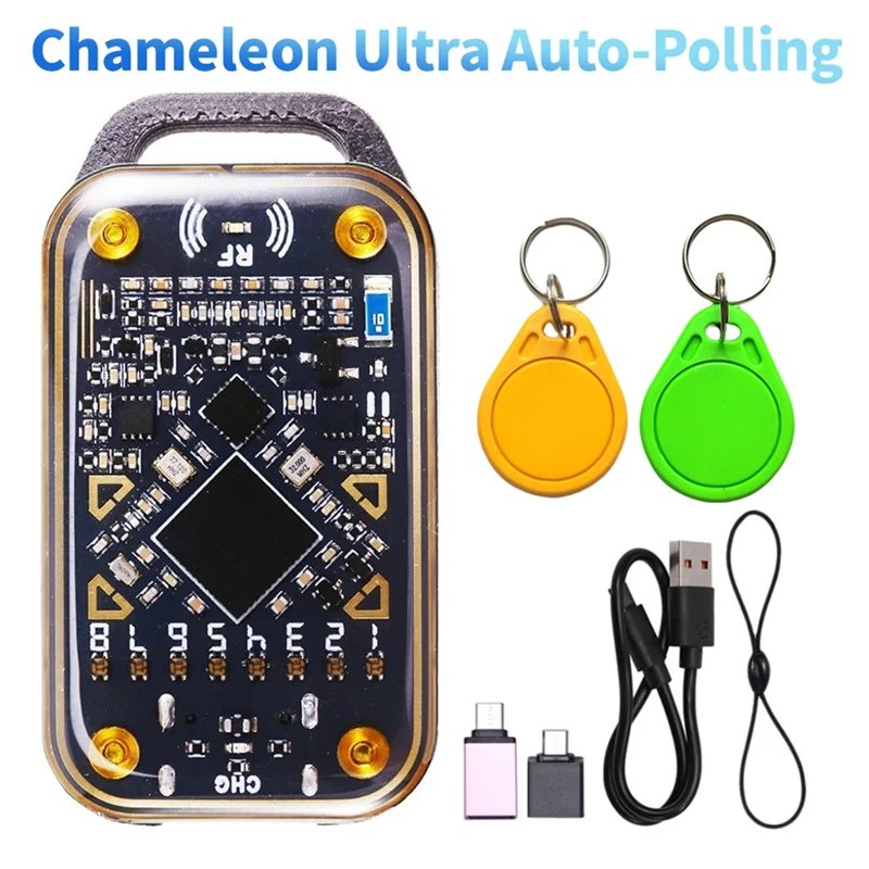 AA60-Chameleon Ultra RFID 스마트 칩 리더 + 2XCUID 키체인 스마트 카드 에뮬레이터 NFC 복사기 125K 13.56M ID IC 카드 디코딩