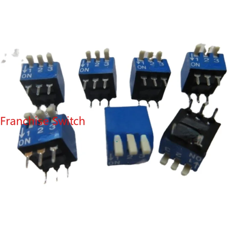 5PCS Imported Code-pulling Switch 2.54-pitch 3-digit Key Press Type  Number.