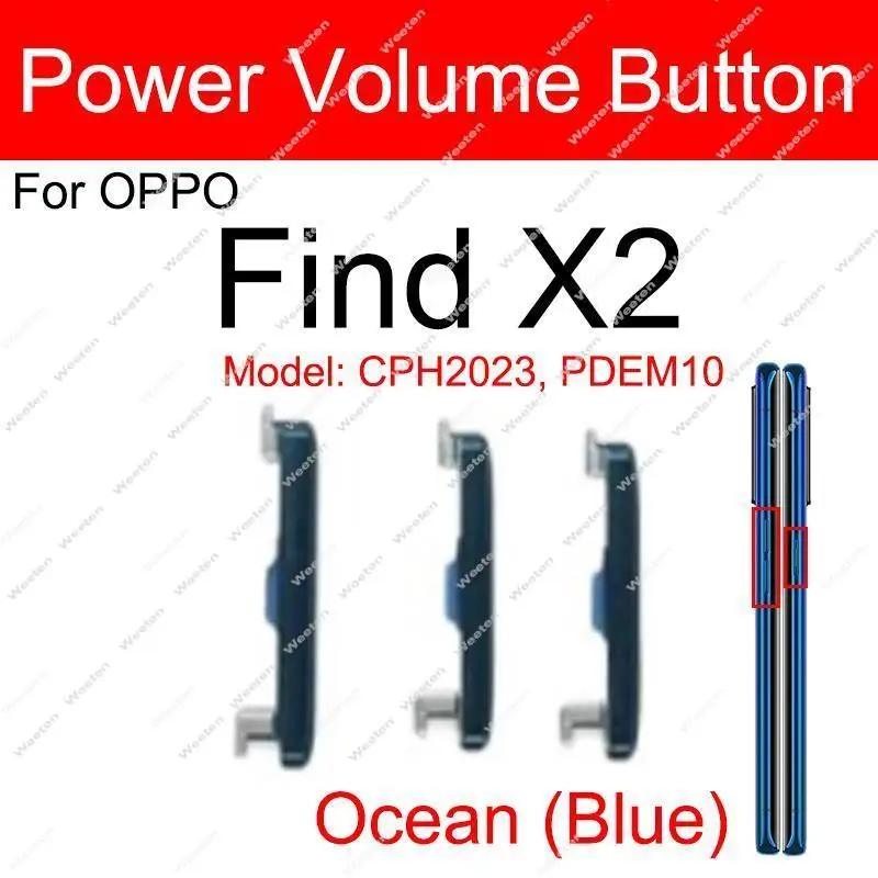 For OPPO Find X X2 Pro X2 Lite X2 Neo On OFF Power Volume Buttons Side Keys Flex Cable Parts