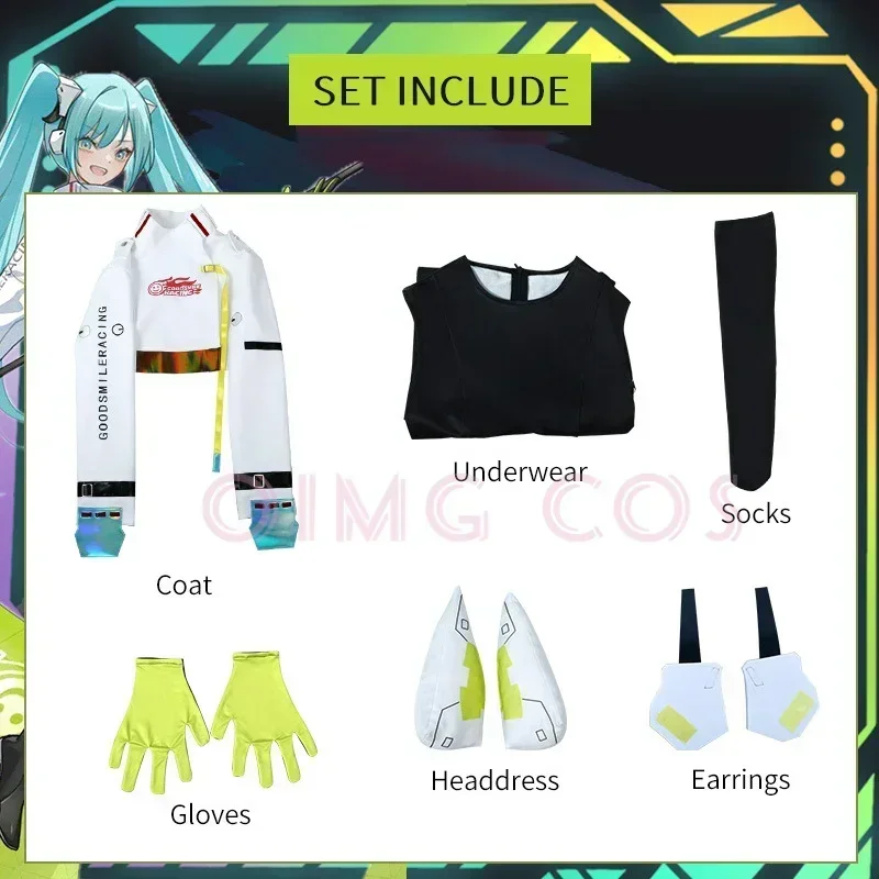 Mikuu 2022 Racing Miku Cosplay Costumes Anime Women Game