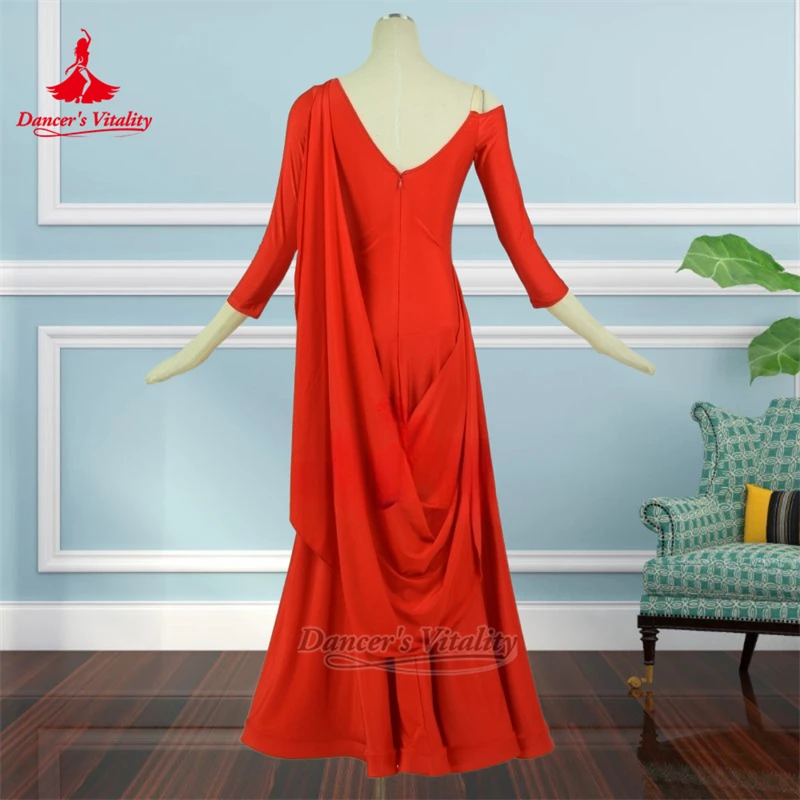 فساتين ممارسة قاعة الرقص للبالغين بأكمام طويلة أو قصيرة مخصصة للنساء والأطفال، ملابس مسابقة الفالس فوكستروت، حيوية الراقصة