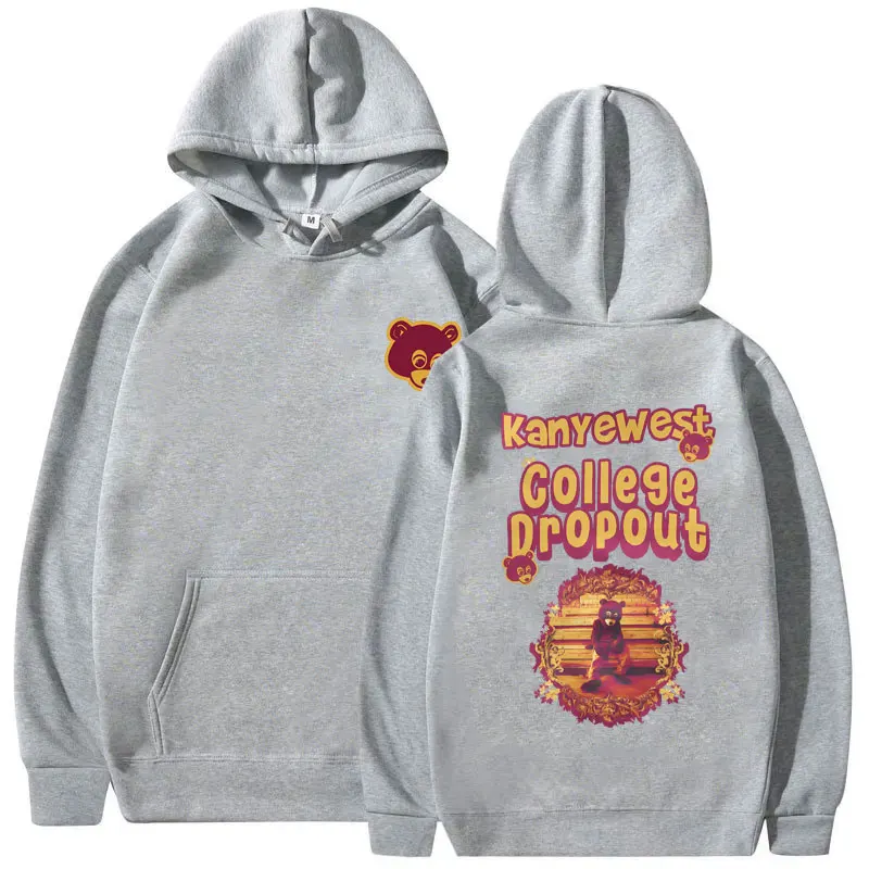 Rapper Kanye West The College Dropout Graphic Hoodie Unisex Fashion Casual Sportswear Men's Hip Hop Vintage Oversized Hoodies