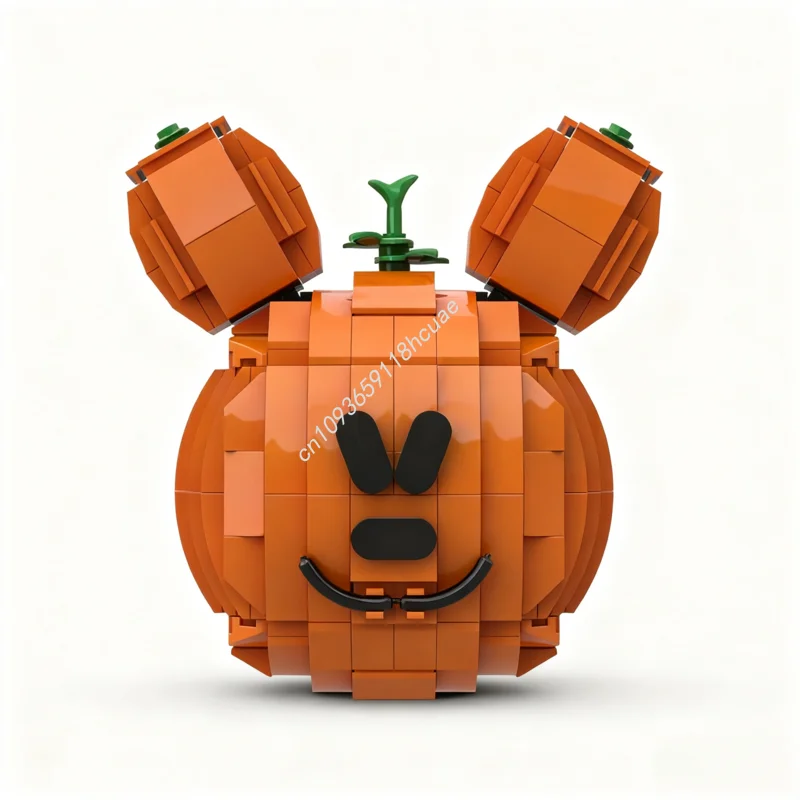 314 elementów MOC Myszka Miki Jack-o'-Lantern Disney Model Klocki Konstrukcyjne Zestaw do Składania Architektura Pomysł DIY Zabawki Rękodzielnicze dla Dzieci Prezenty Świąteczne