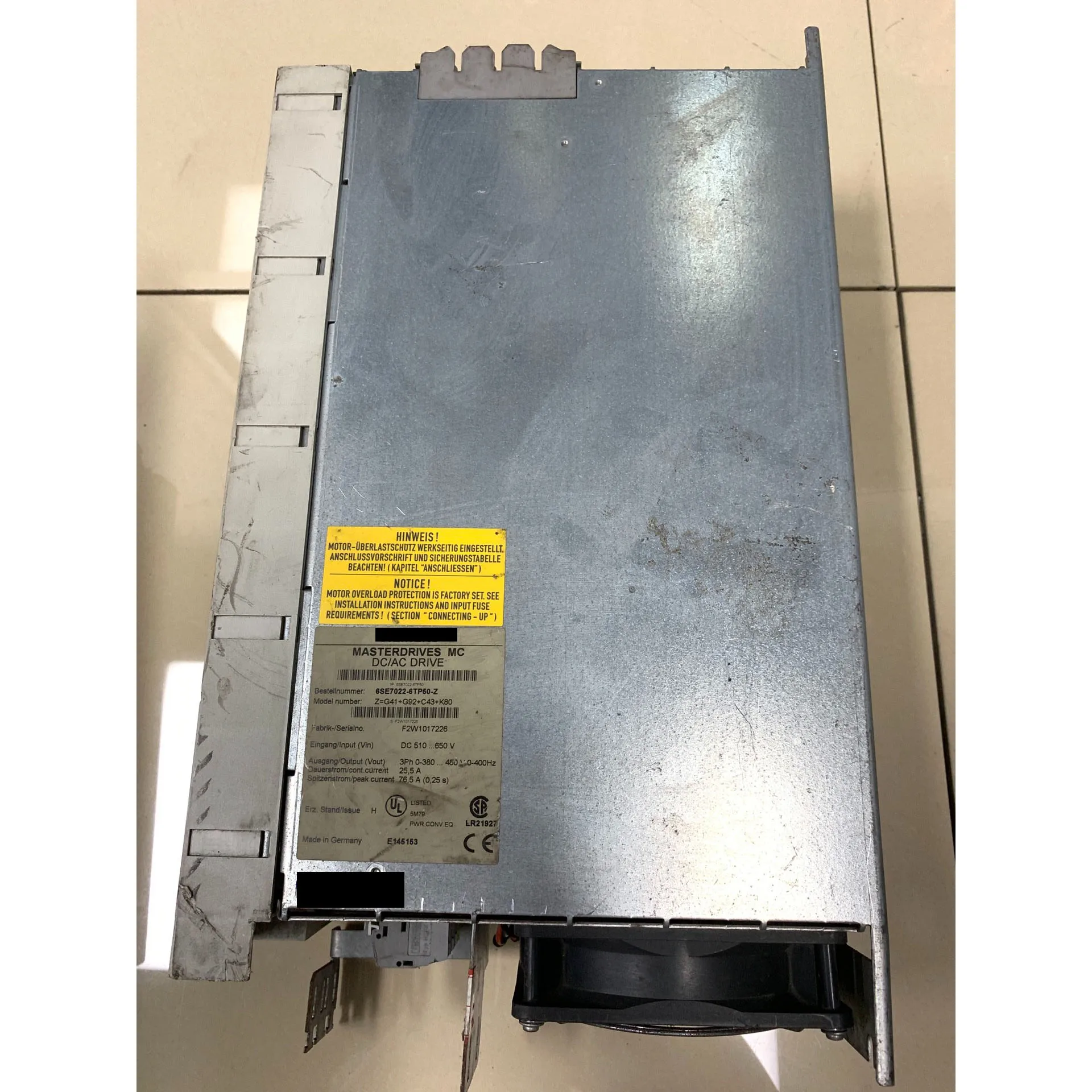 Drive servo 6SE7022-6TP50-Z Dengan garansi