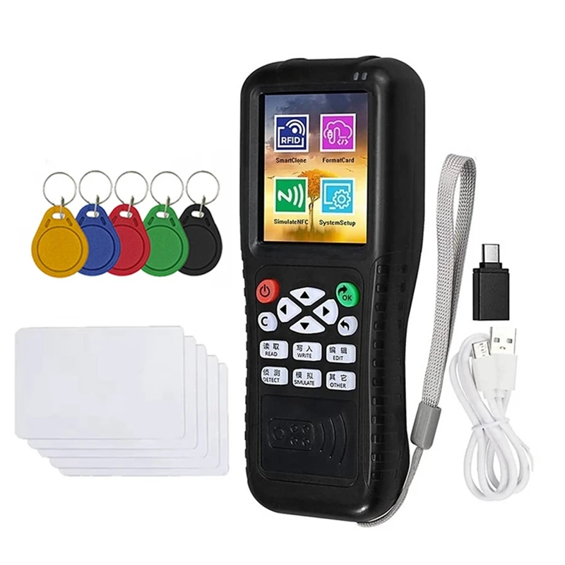 

Hot-X100 RFID NFC Считыватель смарт-карт Писатель + 5 X UID-карта/брелок RFID Дубликатор ID IC Card Programmer Зашифрованный ключ-копировальный аппарат