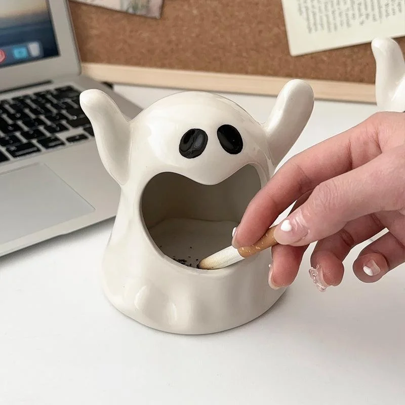 

Elegant Ceramic Ashtray Luxury Minimalist Living Room Decoration Creative Gift Storage Ornament High-End Atmosphere
