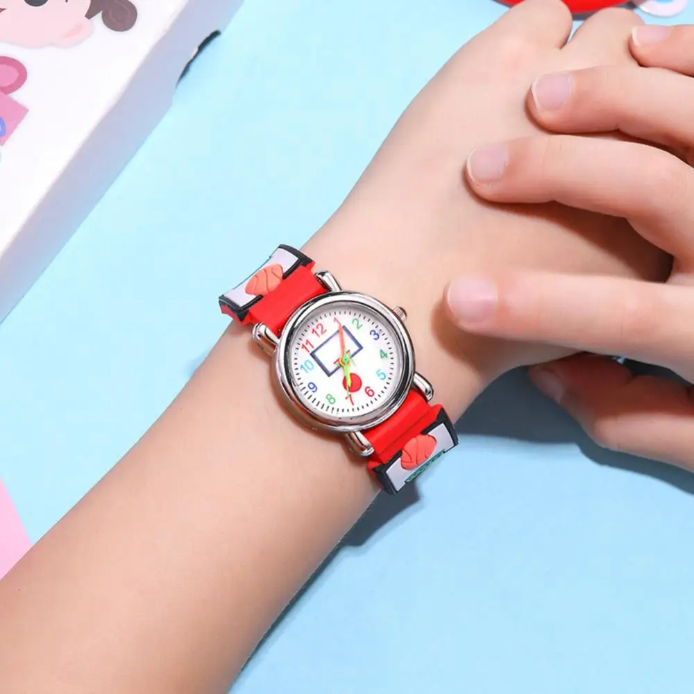 Reloj de pulsera deportivo para niños y niñas, cronógrafo con diseño de baloncesto Multicolor, regalo de cumpleaños