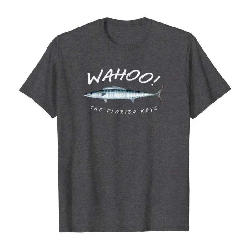 Cotton O-Neck Short Sleeve Casual Mens T-shirt Size S-5xl Wahoo Fish Florida Keys Fishing Islamorada Sport Anglers T-Shirt