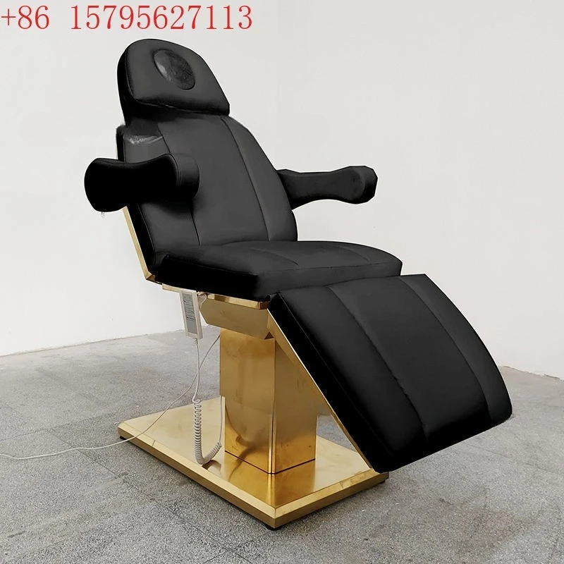

Gold electric beauty bed beauty salon medical injection bed folding lifting tattoo embroidery dental examination bed