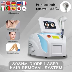 Diode Laser 755 808 1064nm Multi Wavelengths Hair Removal Machine Cooling Head Painless Laser Epilator Face Body Hair Removal