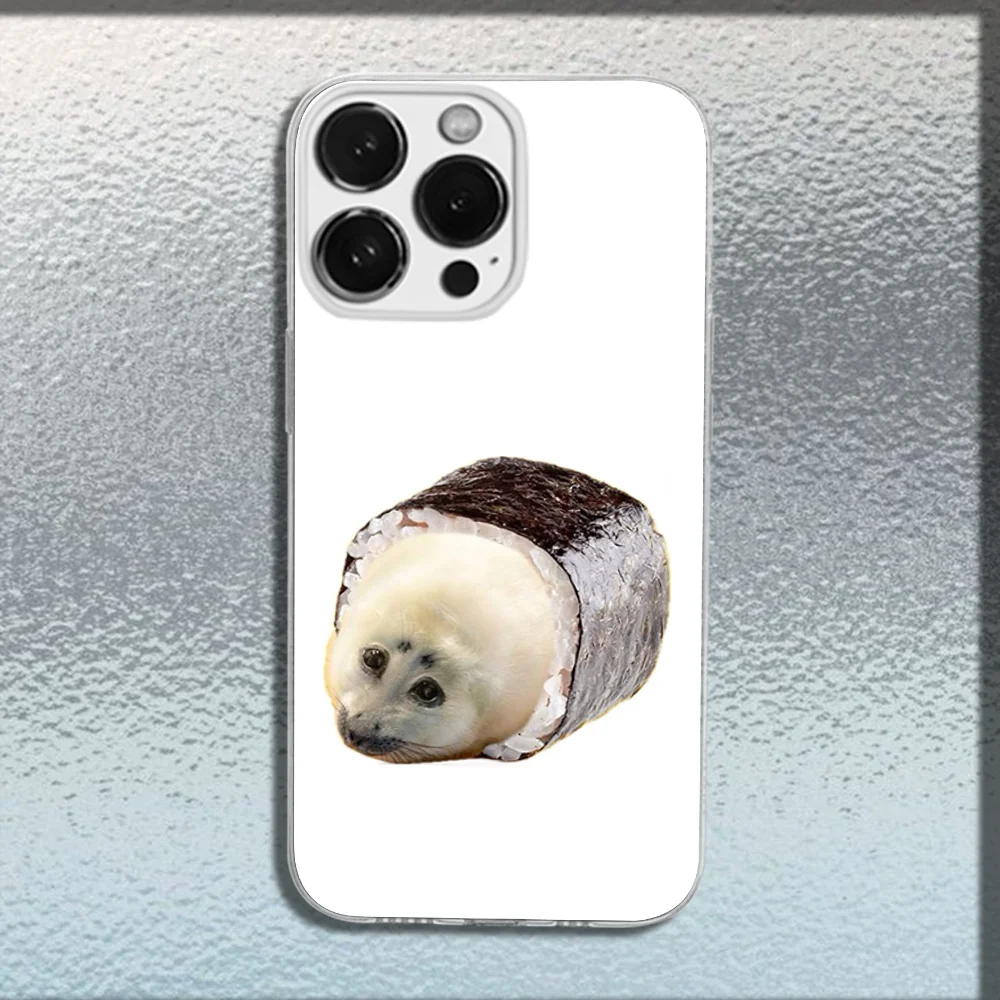 Seal Funny Cute Phone Case For iPhone 16,15,14,13,12,11 Plus,Pro,Max,XR,XS,X,Plus,SE,Mini Transparent Soft Cover - Image 6