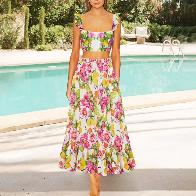 2026 nouveauté Push Up femmes Bikini ensemble imprimé fleuri à volants Bikinis à bretelles maillot de bain bandeau brésilien Biquini maillot de bain