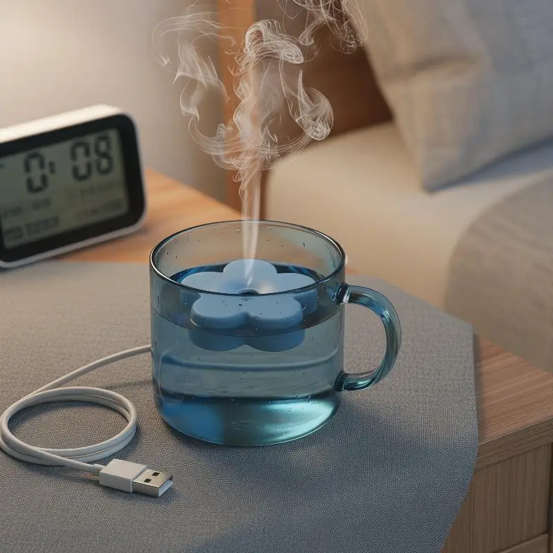 Mini Aromatherapy Diffuser Portable Mute Humidifier Timed Mist Sprayer for Desktop Travel Small Space Use