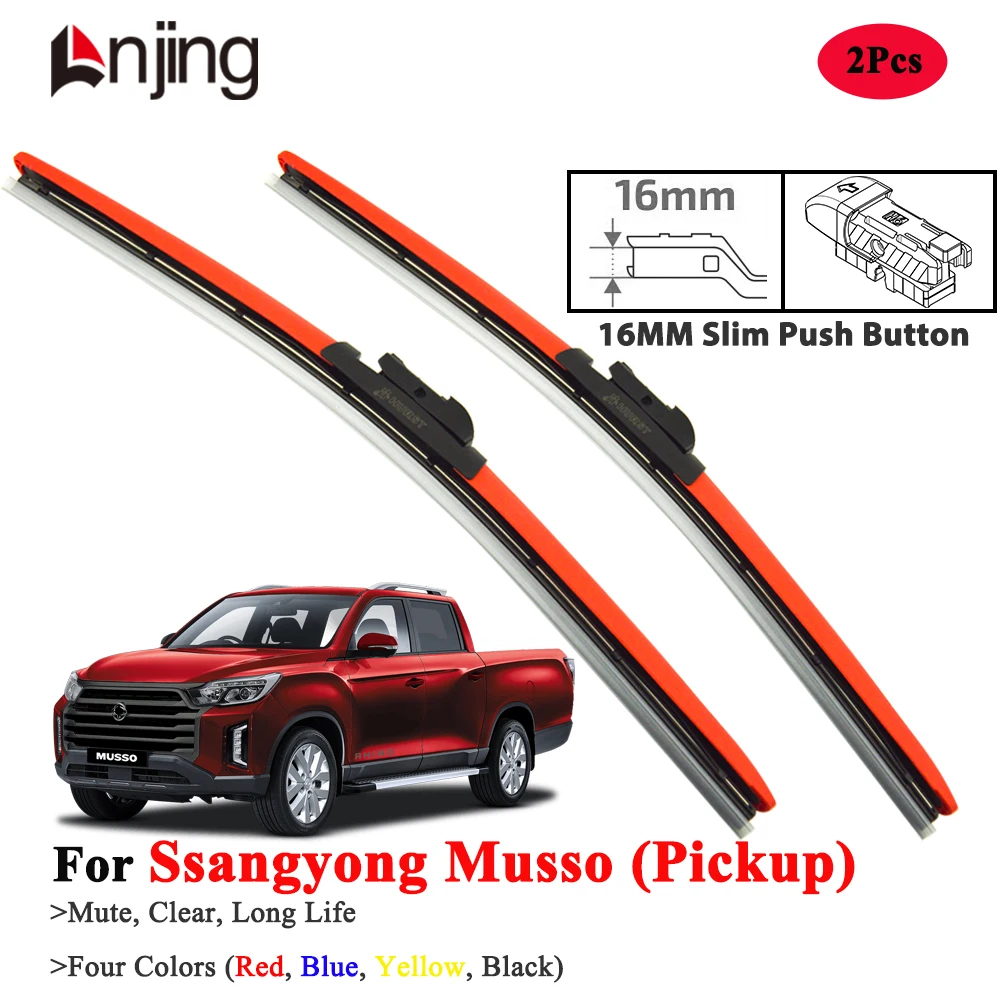 

LNJING Wiper Blades For Ssangyong Musso Sports Grand XLV Pickup 2002-2006, 2018-Now