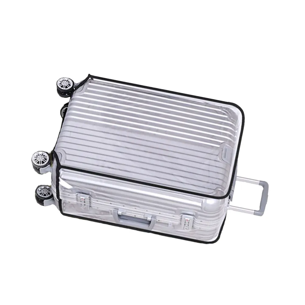 

Travel Luggage Case Cover Transparent Stretch Fabric Suitcase Protector Easy Access Handle Suitcase Trolley Case Cover Dirt