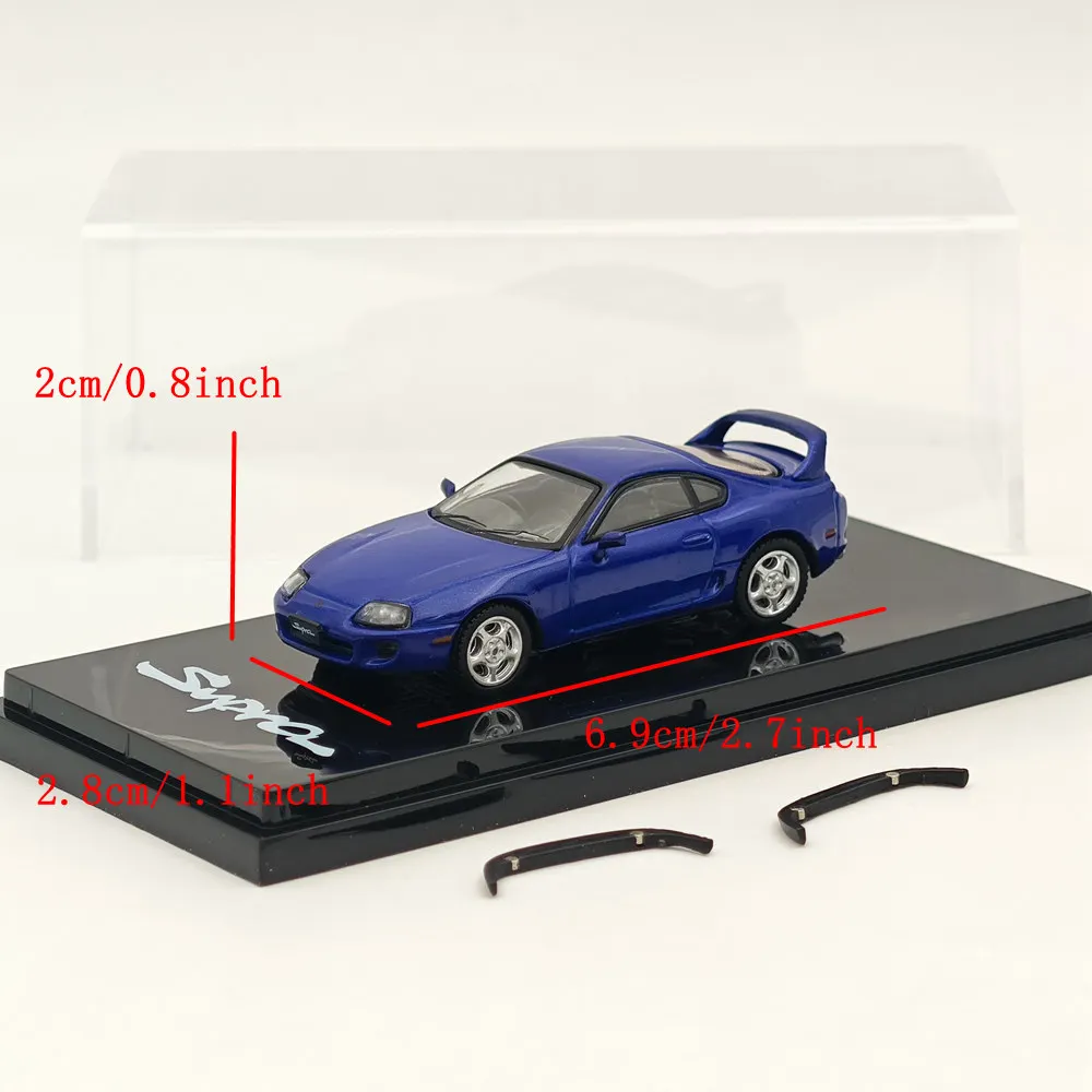 Hobby Japan 1/64 für SUPRA RZ JZA80 mit aktiven Spoilerteilen Blau HJ 642042 BL Diecast Models Car Limited Collection Autospielzeug