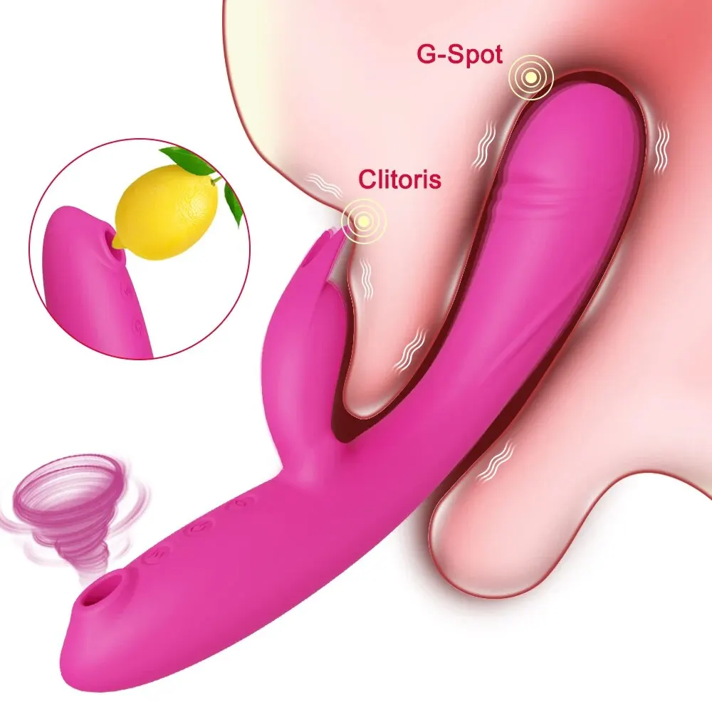 G Spot Rabbit Vibrator for Women 3 in 1 Clitoris Sucker Dildo Sucking Vibrator Female Vacuum Stimulator Sex Toys for Adults 18