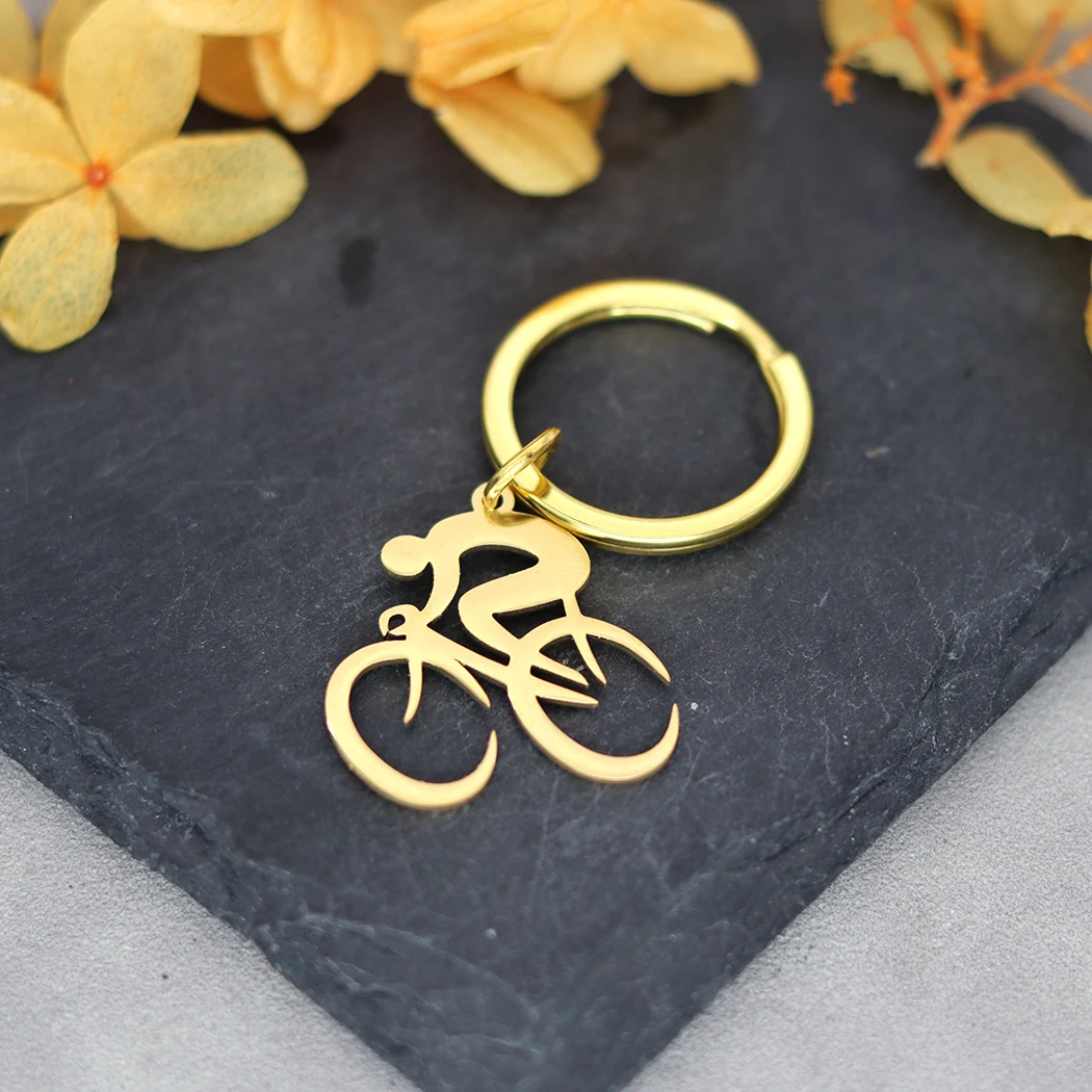 Bike Key Chain Key Ring Jewelry Bicycle Key Chain Key RingCyclist Key Chain Key Ring Dainty Key Chain Key Ring For WomenTravel G view 3