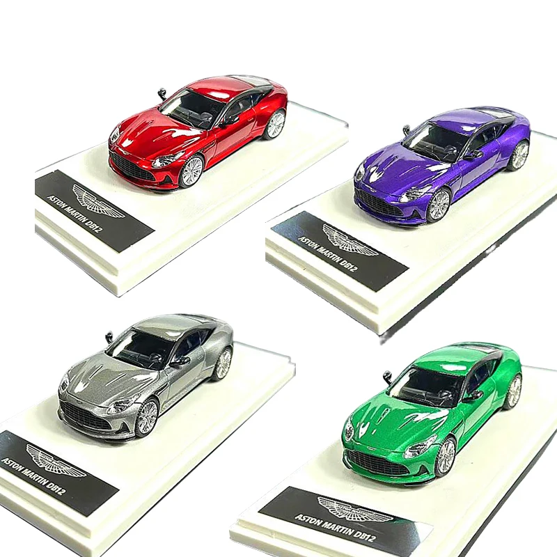 Diecast 1/64 Scale Aston Martin Alloy Car Model DB12 Car Model Collectible Toy Simulation Gift Souvenir Display Ornaments