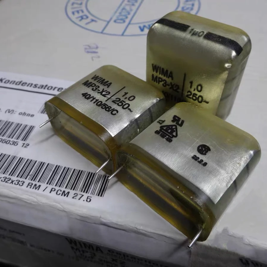 Image of 2pcs/5pcs/10 teile/los wima MP3-X2 250vac 1,0 uf 250vac1uf Folien film kondensator 250v 1000nf 250vac 27,5 Fuß abstand mm
