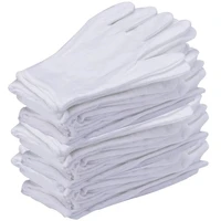 1-10 Pairs Men Women Full Finger Etiquette White Cotton Gloves Waiters/Drivers/Jewelry/Workers Mittens Sweat Absorption Gloves - Image 7