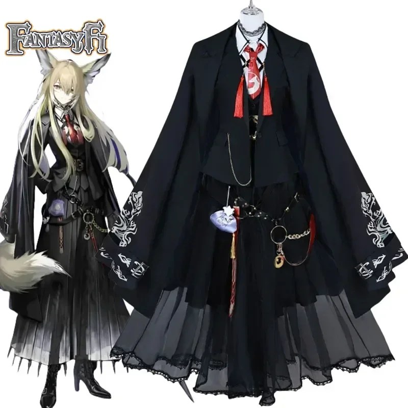 Game  Vulpisfoglia Game Cosplay Costume Vulpisfoglia Cos Wig Ear Tail For Hallowen Lappland Cosplay RolePlay Outfit