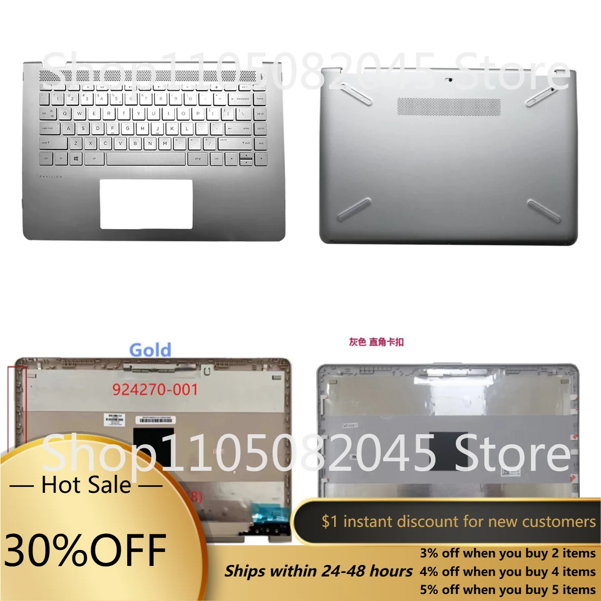 Carcasa Original para Teclado de HP Pavilion X360 14M-BA 14-BA, Carcasa A, Carcasa C, Carcasa D, Pieza de Repuesto Compatible para Laptop