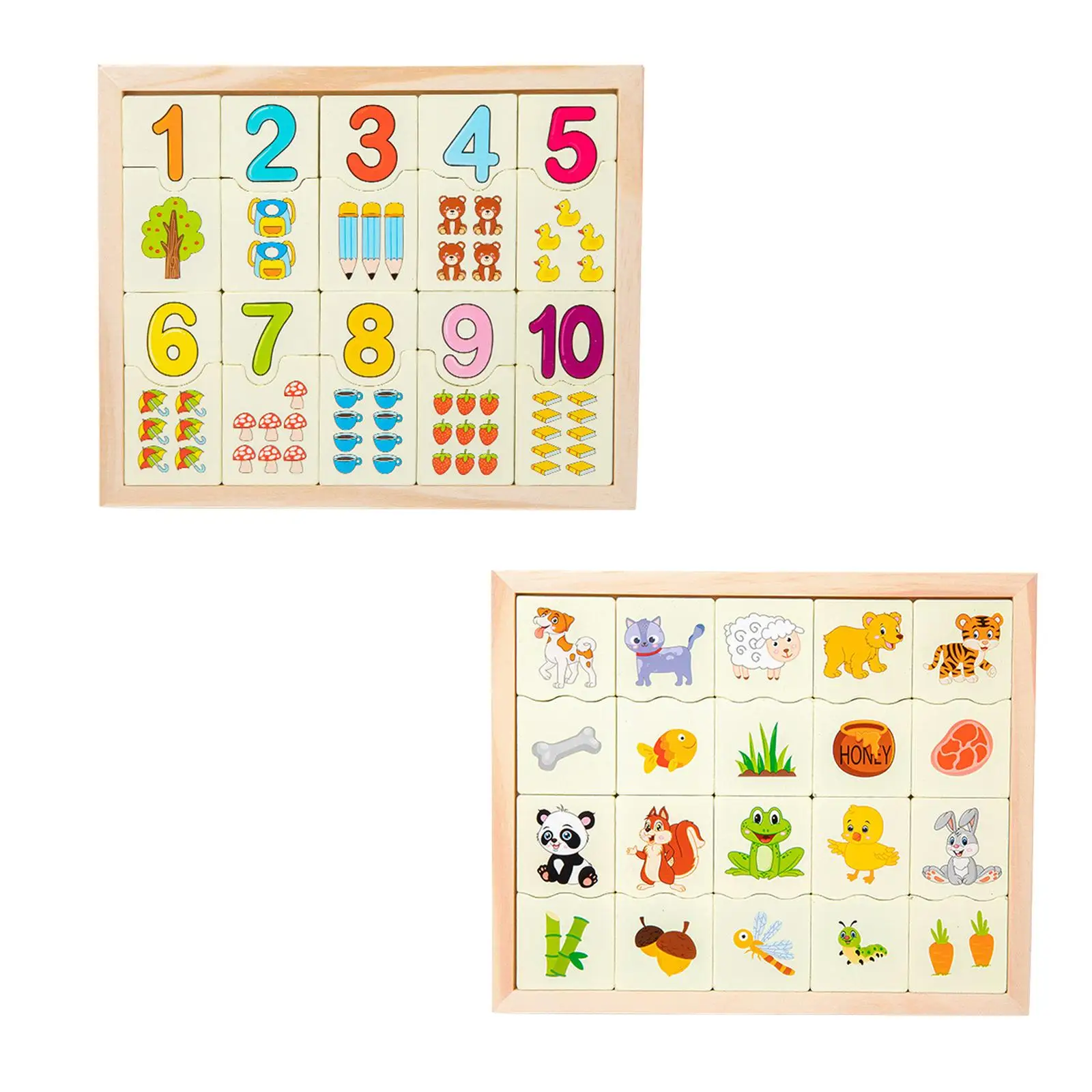 Matching Board Toys, Wooden Board Game, Counting Board, Montessori for Children Kids