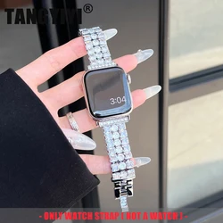 Luxury Glitter Rhinestone Strap For Apple Watch Band S10 9 8 7 6 SE 5 38/40/41/42/44/45/46mm IWatch Ultra 2 49MM Metal Bracelet