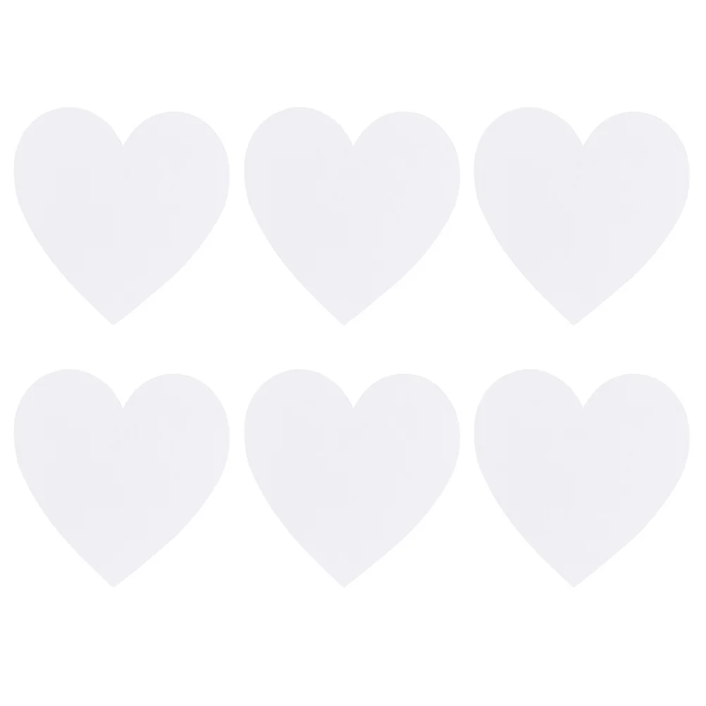 

6Pcs Oil Painting Board Heart Shape Canvas Panels Smooth Cotton Surface for Acrylics Tempera DIY Art Projects Classroom