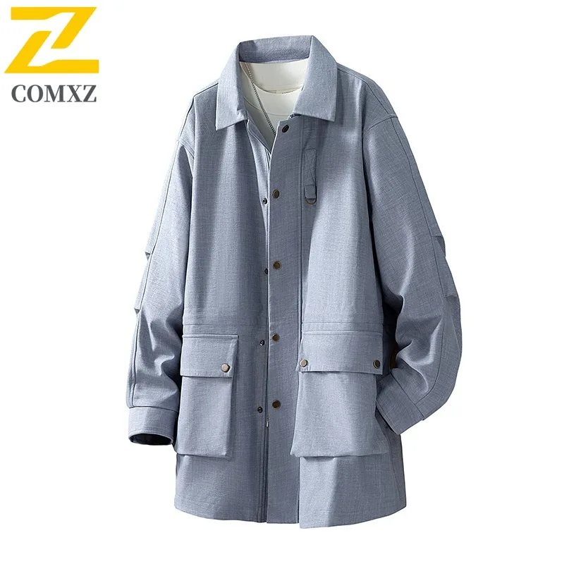 

COMXZ Harrington Тренч средней длины Prince of Wales в британском стиле средней длины для занятий спортом на открытом воздухе водонепроницаемое и ветрозащитное пальто