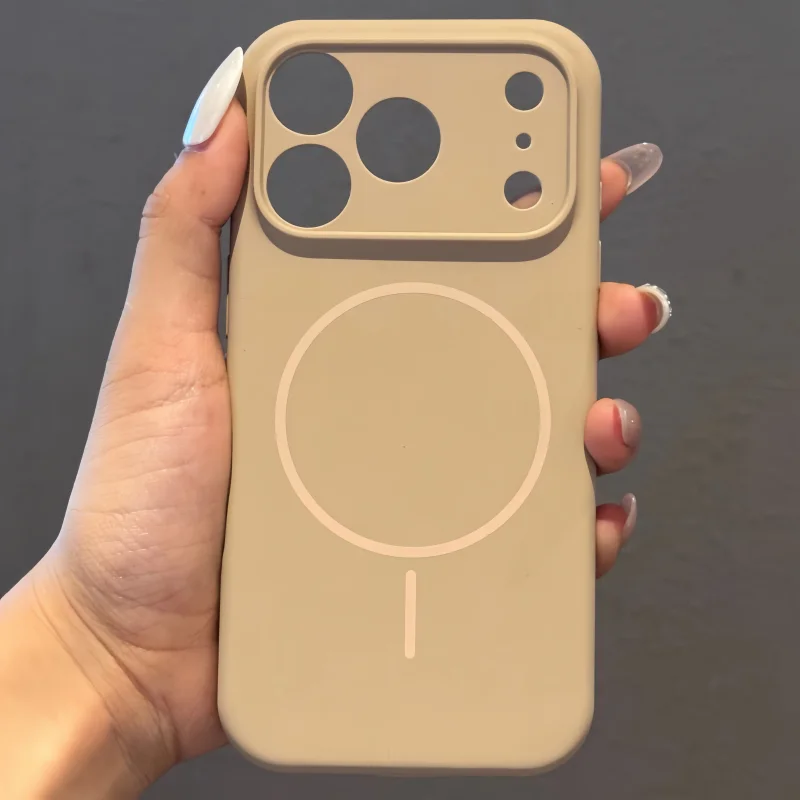 

Роскошный чехол из жидкого силикона для iPhone 17, 16, 15, 14, 13, 12, 17 Pro Max Plus, с поддержкой MagSafe, противоударный, матовый, мягкий