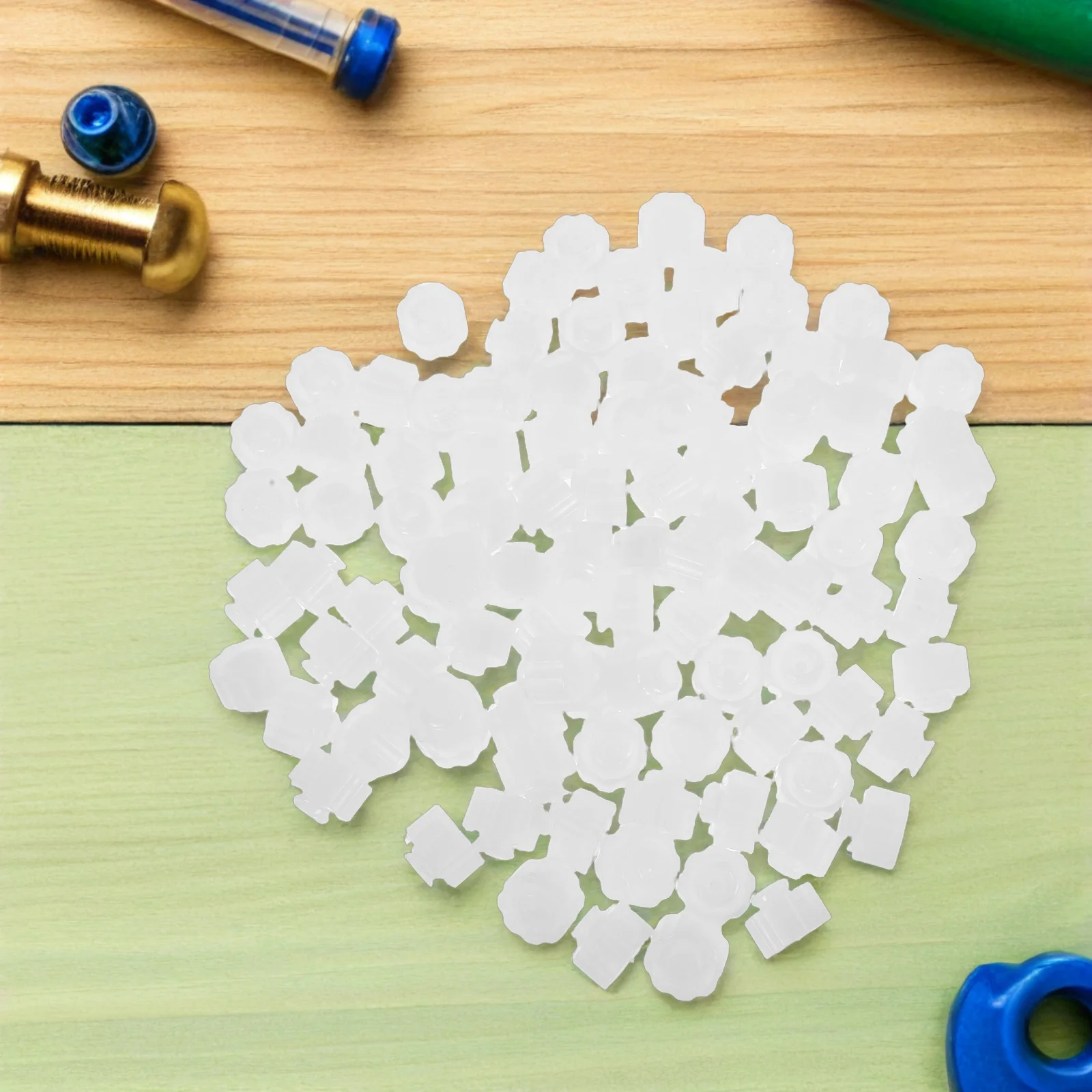 

100pcs Point Glue Needle Caps Spiral Screw Design For Leakproof Sealing Dispensing Tips Replacement Syringe Luer Lock