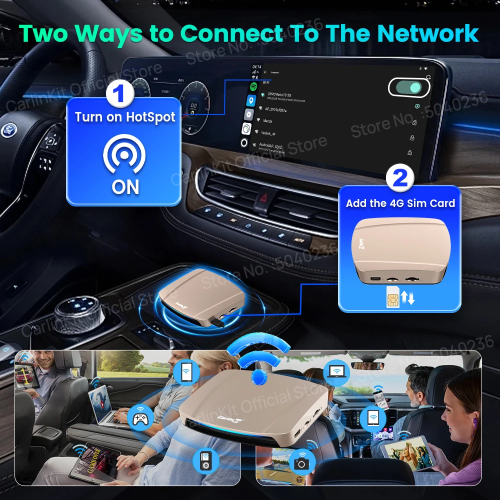 2025 nuevo Ultra-5G CarlinKit CarPlay Ai Box Android 15 SM6350 8GB + 256GB inalámbrico CarPlay Android Auto para Netflix IPTV caja inteligente