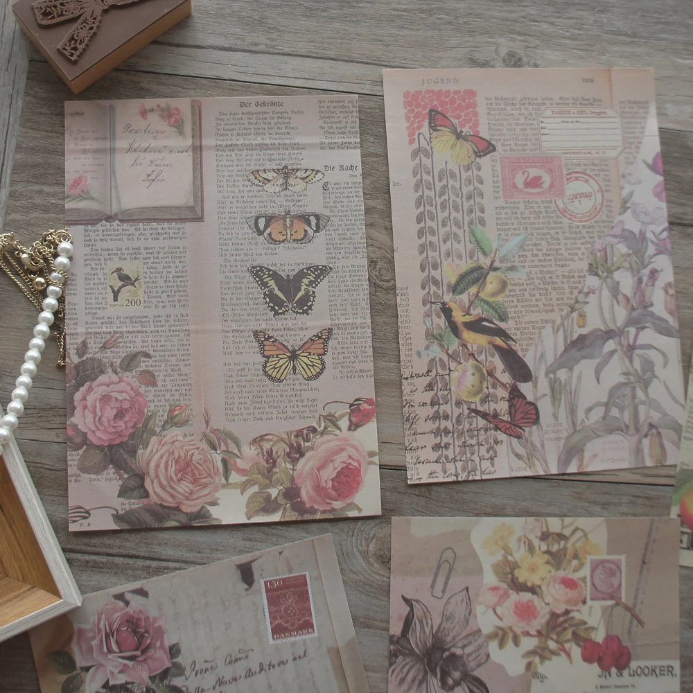 

24pcs Collage Story Pattern Design Gift Decoration Paper Creative Craft Paper Scrapbooking Background DIY