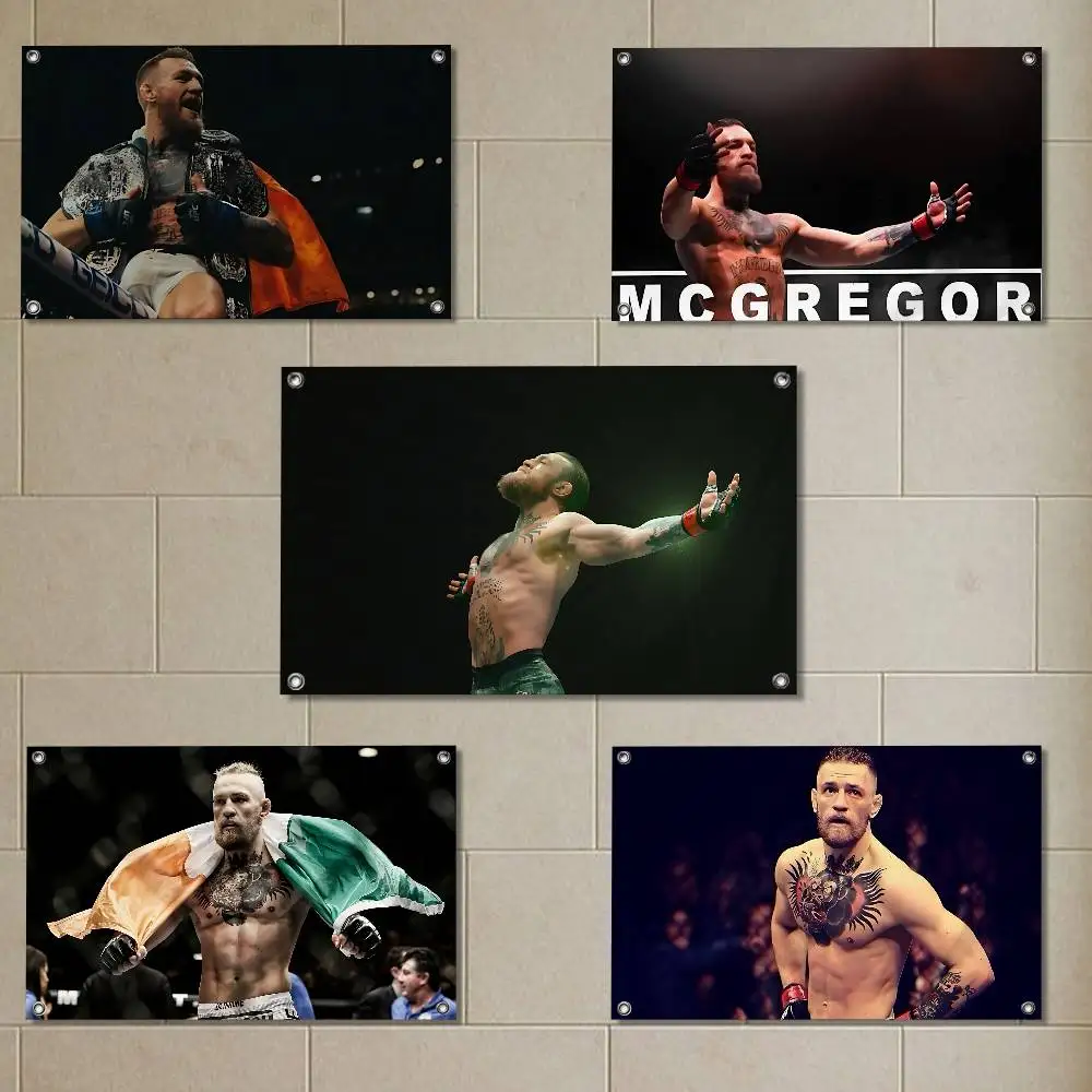 

Having a strong Conor McGregor High-Quality Flag Tapestry Printed Wall Decor Indoor Outdoor Use for Party Home Bar