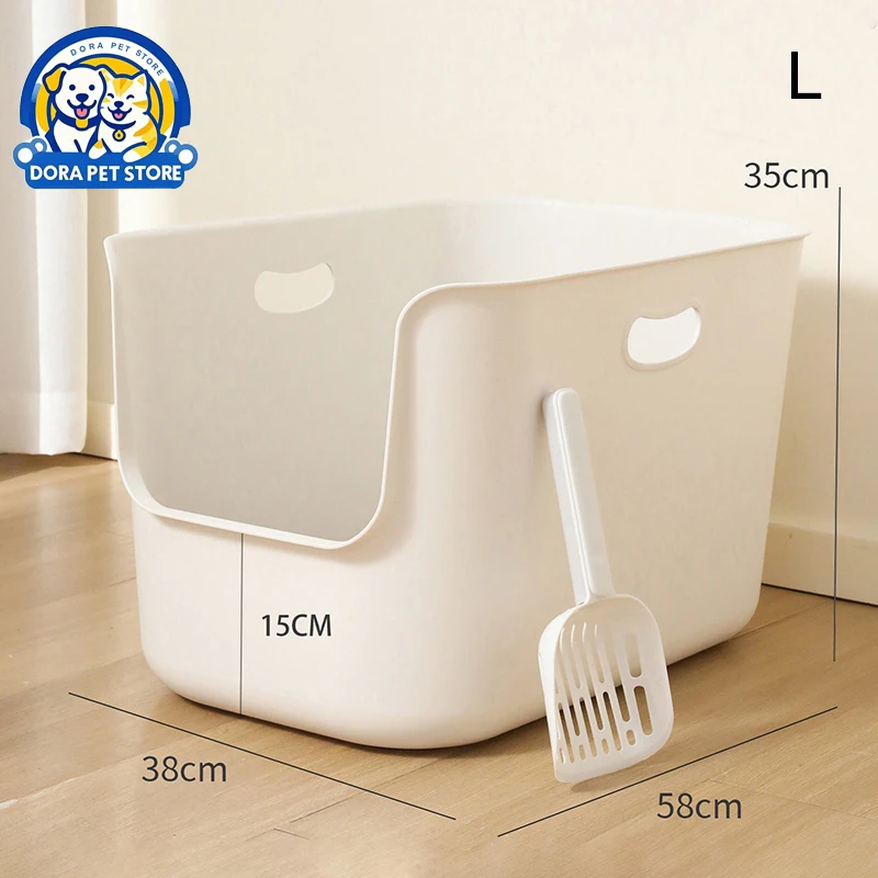 

Cat litter box super large semi closed large capacity simple and thick anti splash