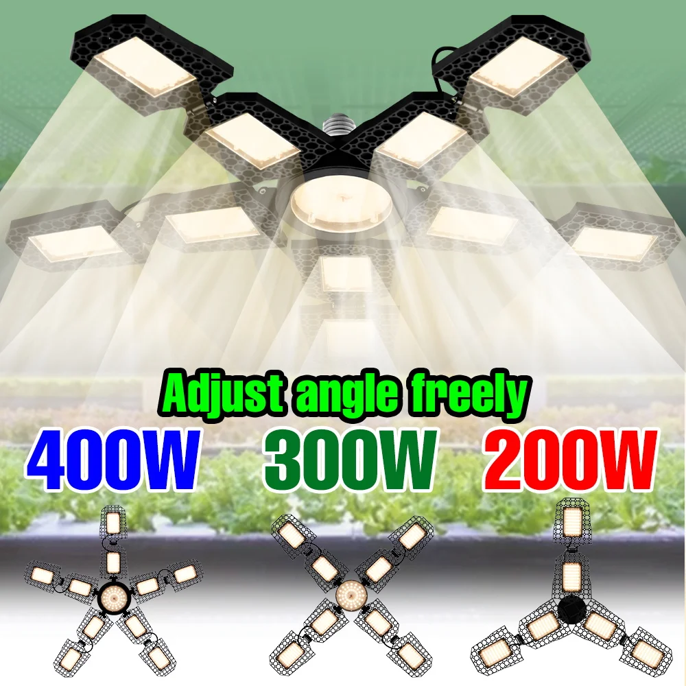 

400W LED Indoor Grow Light E27/E26 Bulb Full Spectrum Plant Lamp For Greenhouse Tent Tomato Vegetables Cultivation Fill Lighting