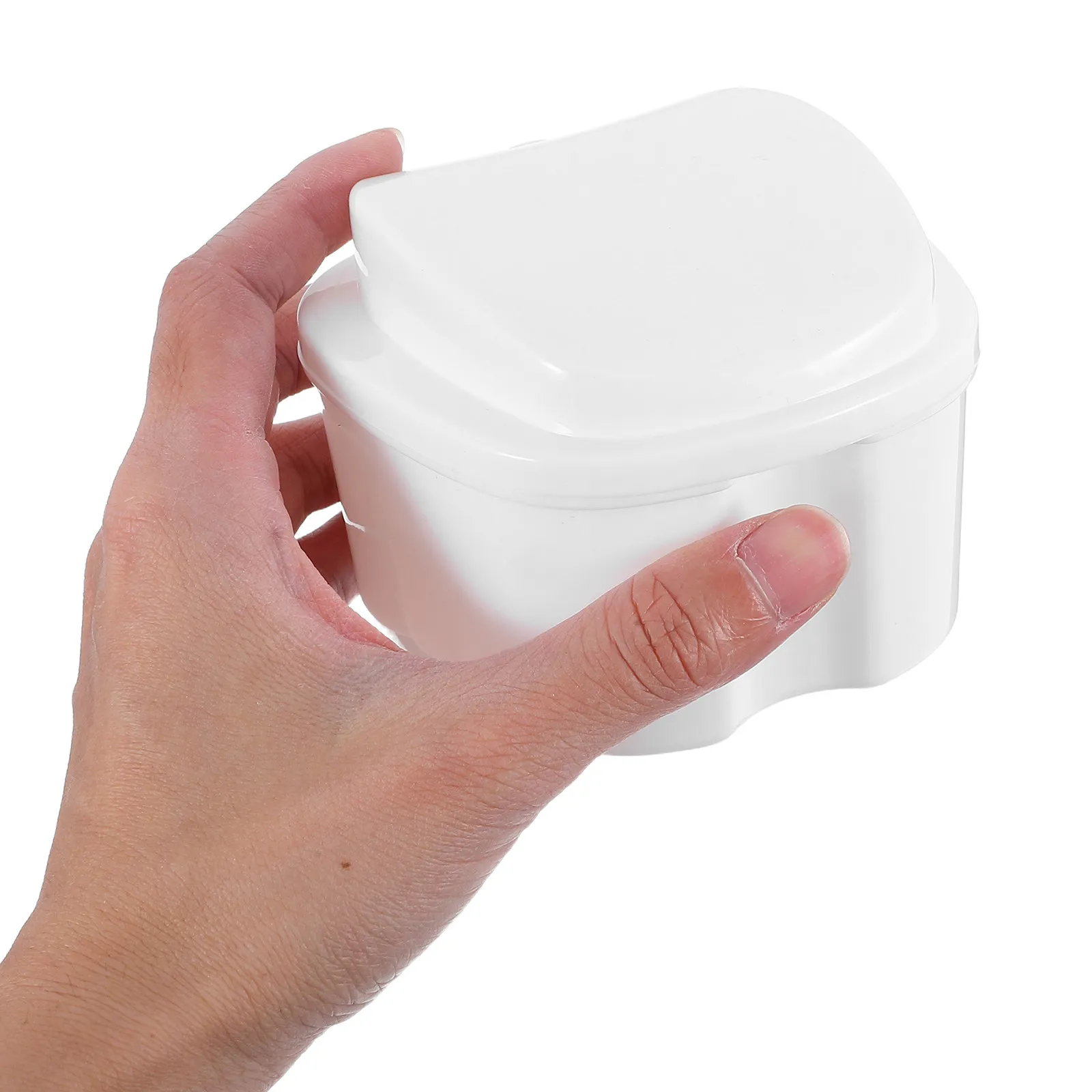 

Контейнер для хранения зубных протезов с сетчатым фильтром, портативный, для чистки искусственных зубов, для зубных протезов, ретейнеров и капп.