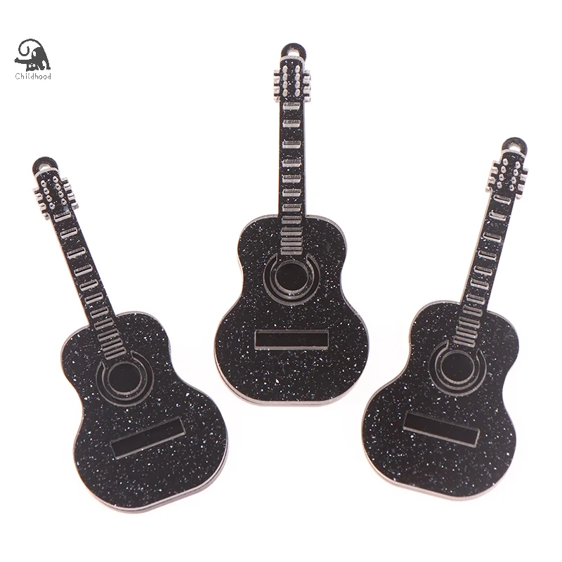 1pc 1/12  Miniature Dollhouse Guitar Model Dollhouse Simulation Musical Instrument Toy Dolls House Decor Accessories