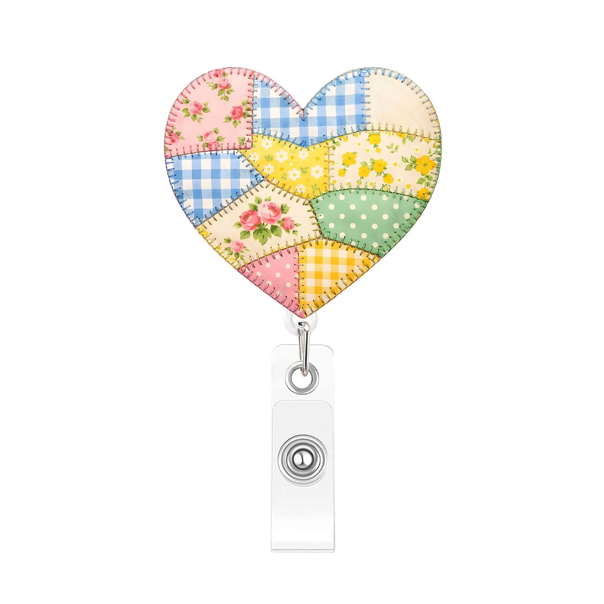 

Heart Badge Clip Sturdy Badge Holder Reel Name Tag Clip Portable Retractable Id Card Holder For Name Tag Office Nurse