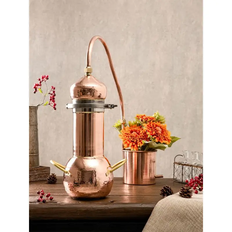 מכונת פרחים hydrossol פרח hydrossol עשוי בעבודת יד סיר קטן וציוד זיקוק שמן אתרי עתיקות