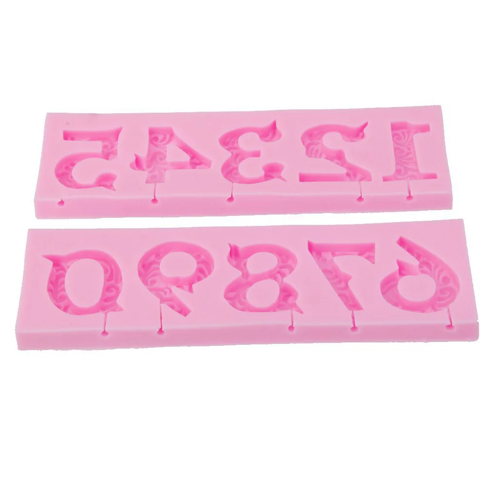 

Silicone Fondant Mould Number Cake Embossing Large Decoration Bake Mold Kitchen Tool Reusable Washable Nonstick