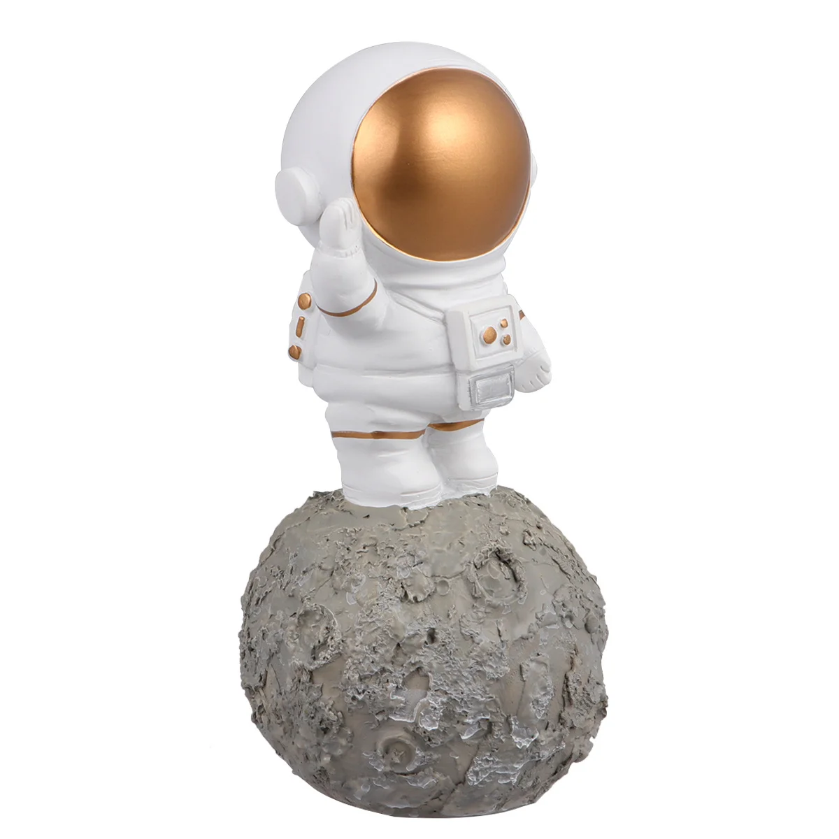 

Astronaut Golden Decor For Cake Car Desk Home Party Cake Ornaments Table Ornament Mini Statue Craft
