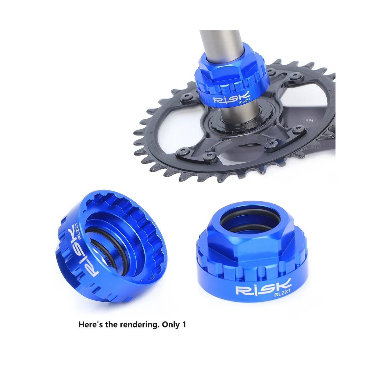 RISK RL221 Bike Direct Mount Repair Tool Crankset 12 Seconds Bike Chainring Installation Tool for Shimano M7100-M9100 Blue