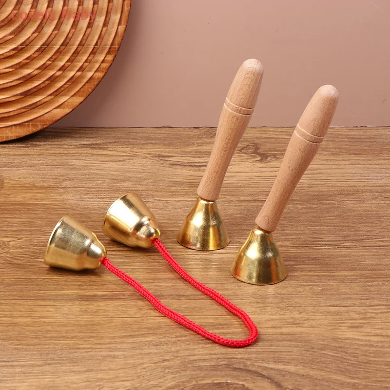 1Pair Bambini Strumento Musicale Campane Giocattolo Con Corde/Maniglie Montessori Orff Strumento Scuola Materna Musica Gioca Giocattolo di Apprendimento